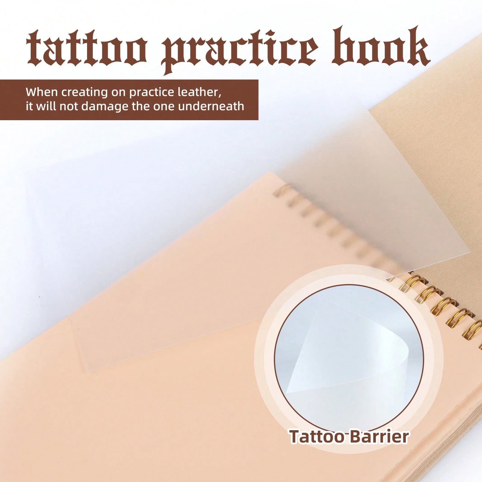 Tattoo Practice Book with Silicone Skin