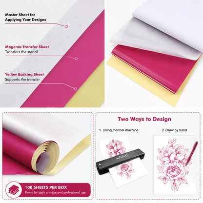 A4 Tattoo Transfer Paper – 100 Sheets