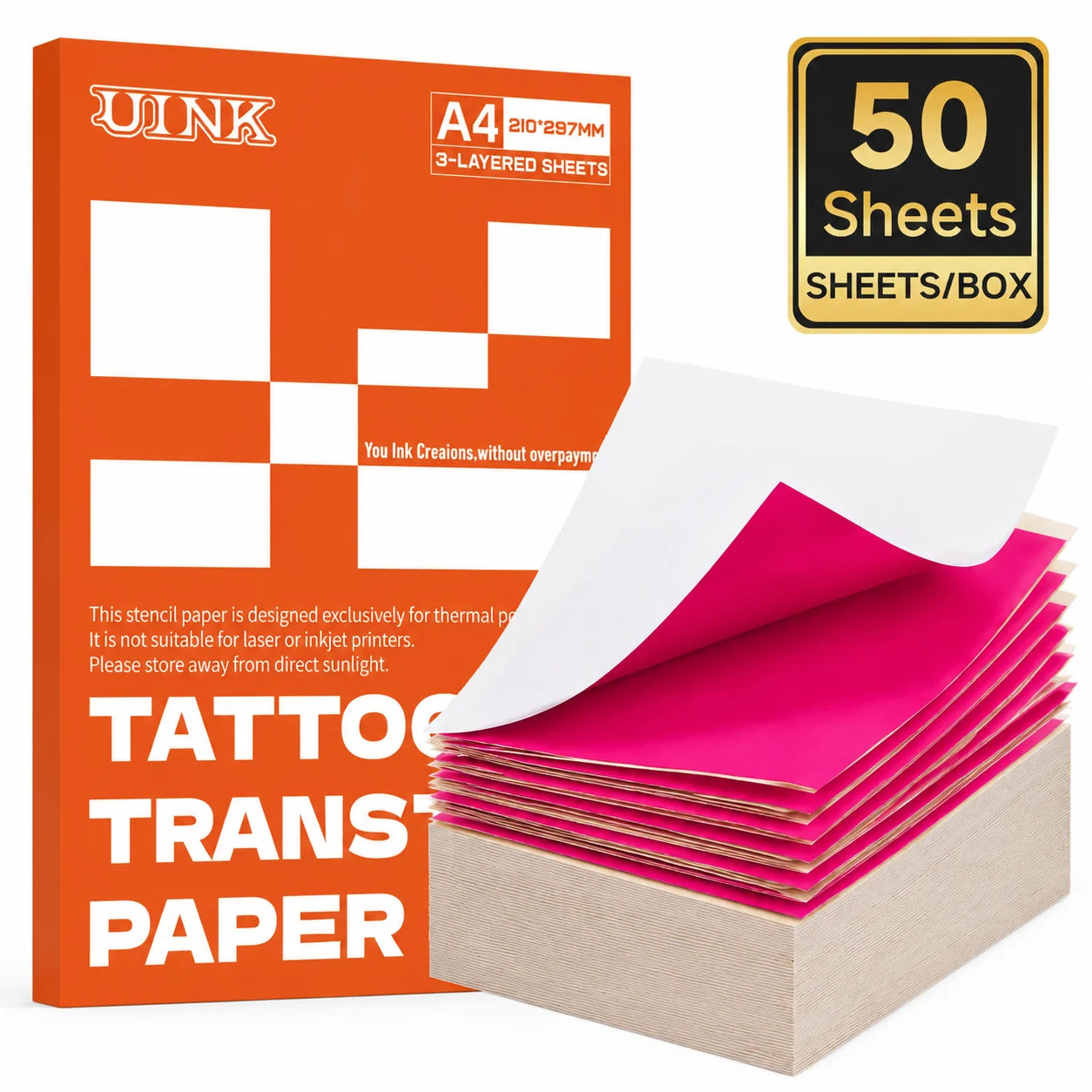 A4 Tattoo Transfer Paper – 100 Sheets