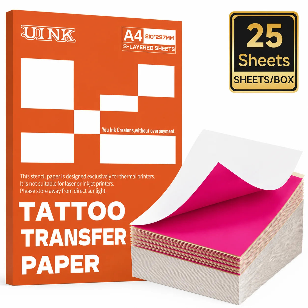 A4 Tattoo Transfer Paper – 100 Sheets