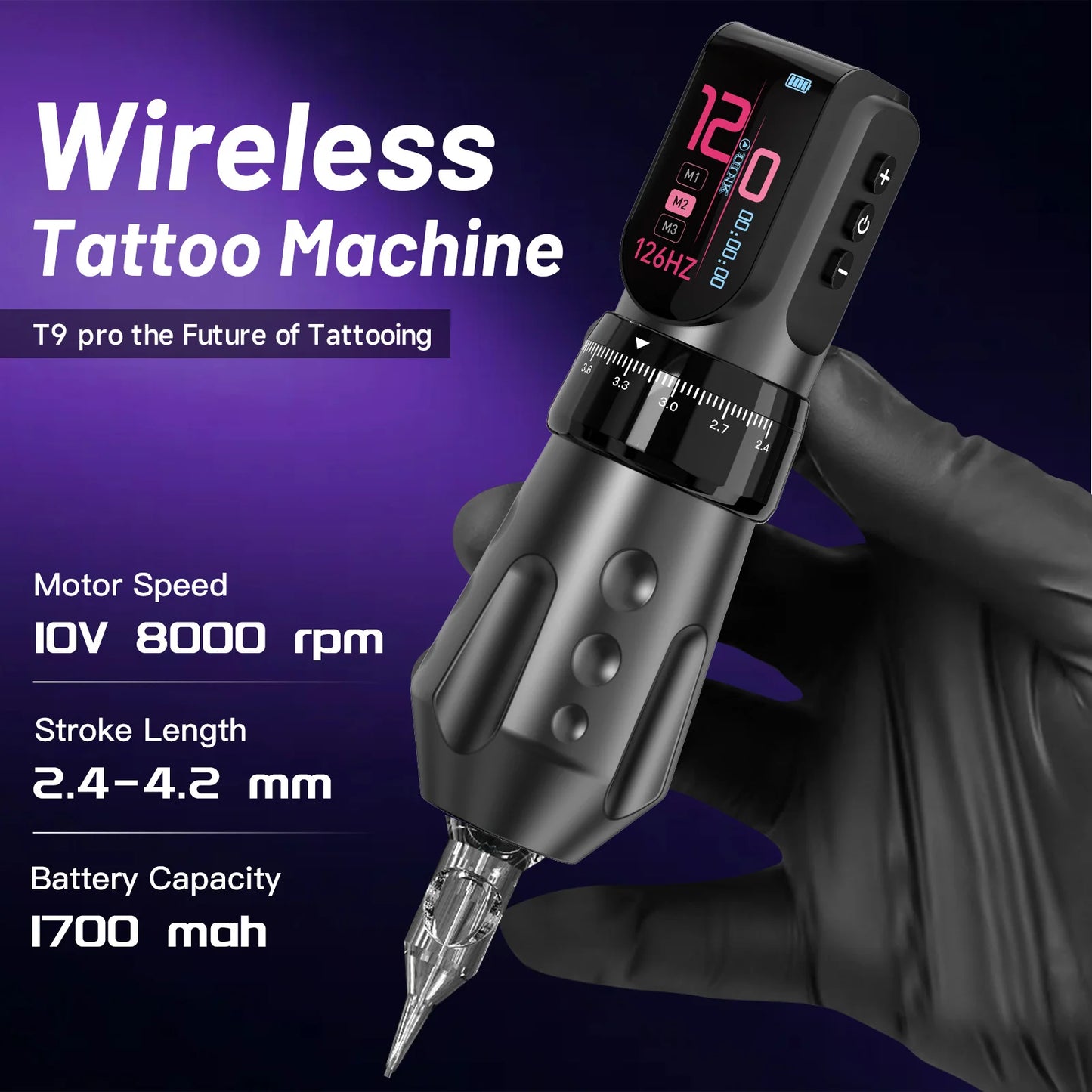 A7 Flex Adjustable Stroke Wireless Tattoo Pen