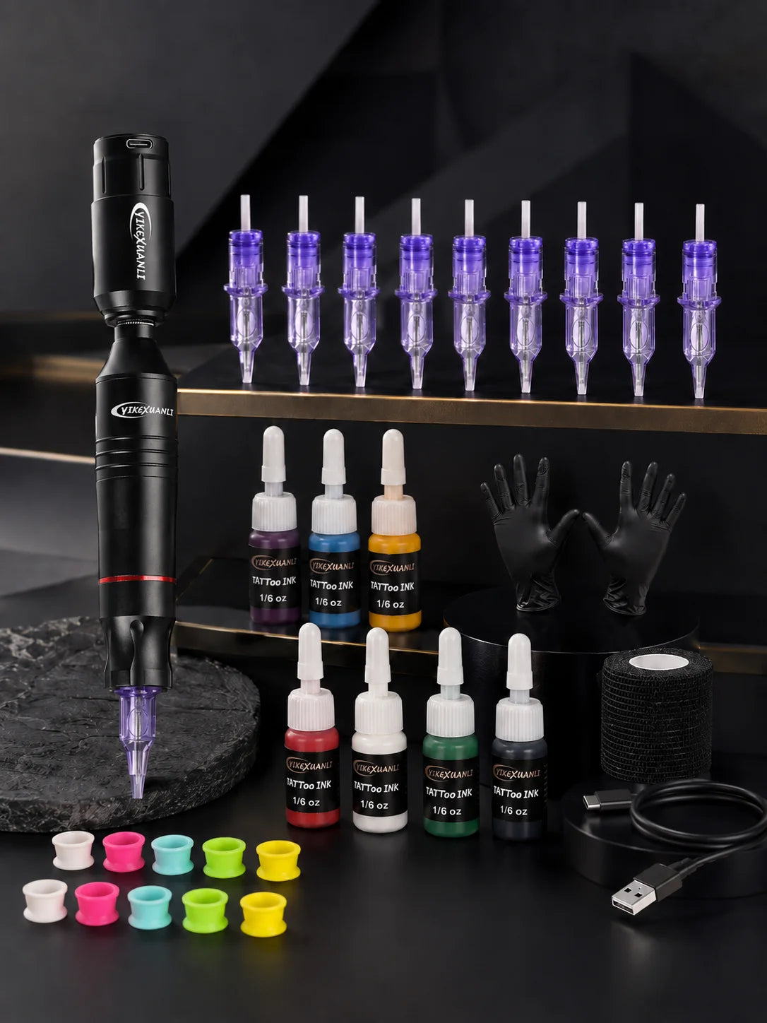one black tattoo pen kit